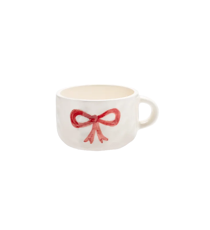 Sugar Plum Bow Cappuccino Mug