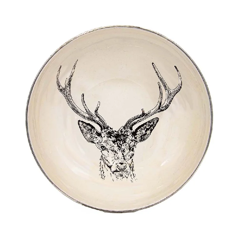 Enamelled Stag Prince Bowl