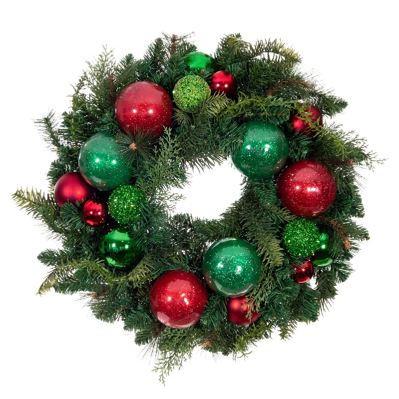 Village Lighting 24 in. Wreath - Christmas Cheer