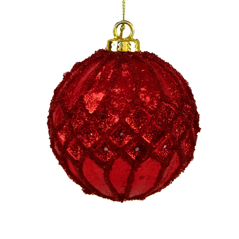 Christmas Bauble, Diamond Segments - 8cm