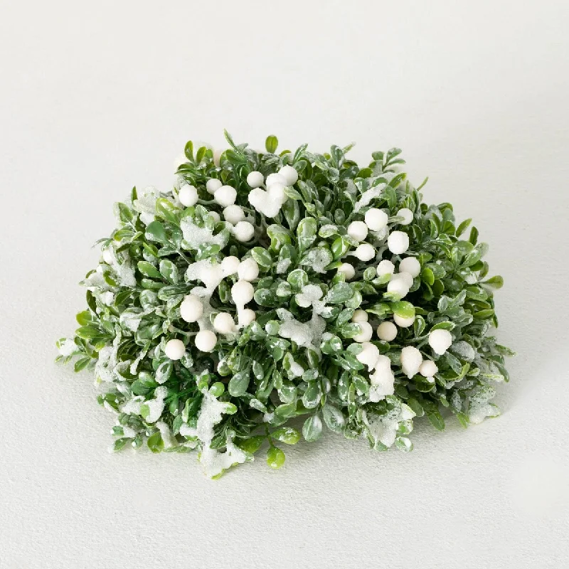 10"H Sullivans Snowy Berry Orb, Green - 10"L x 5"W x 10"H