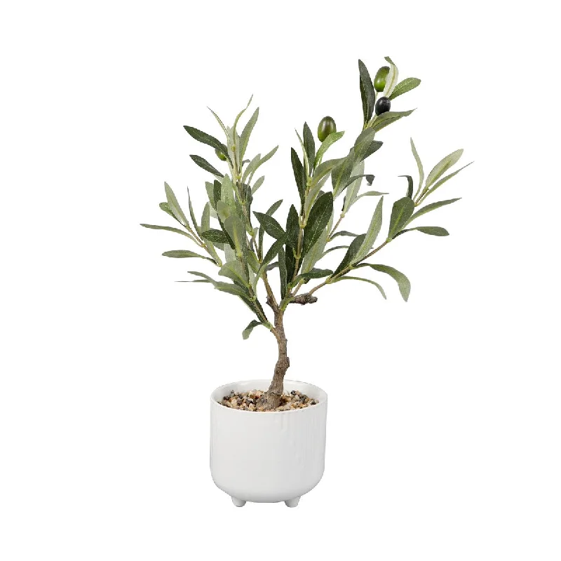 17.5''H Olive Tree In 4.75'' Ceramic Pot