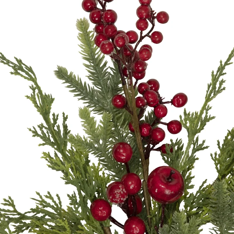 20" Frosted Red Berry Artificial Christmas Branch Spray