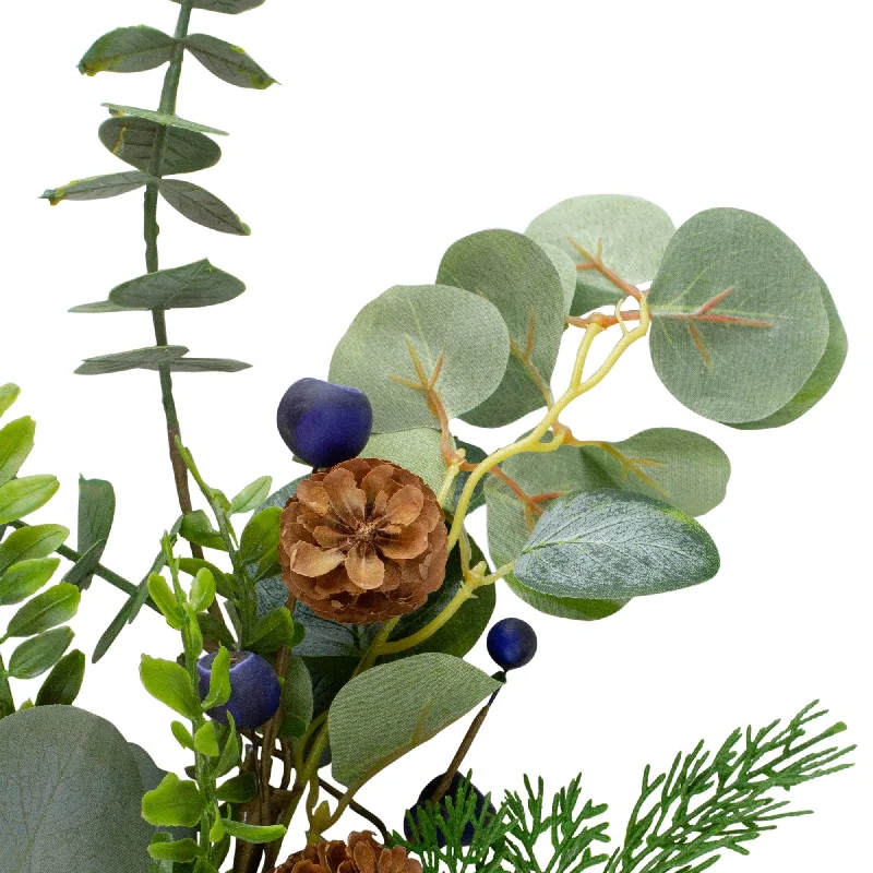 32" Blueberry Eucalyptus Pine Artificial Christmas Spray