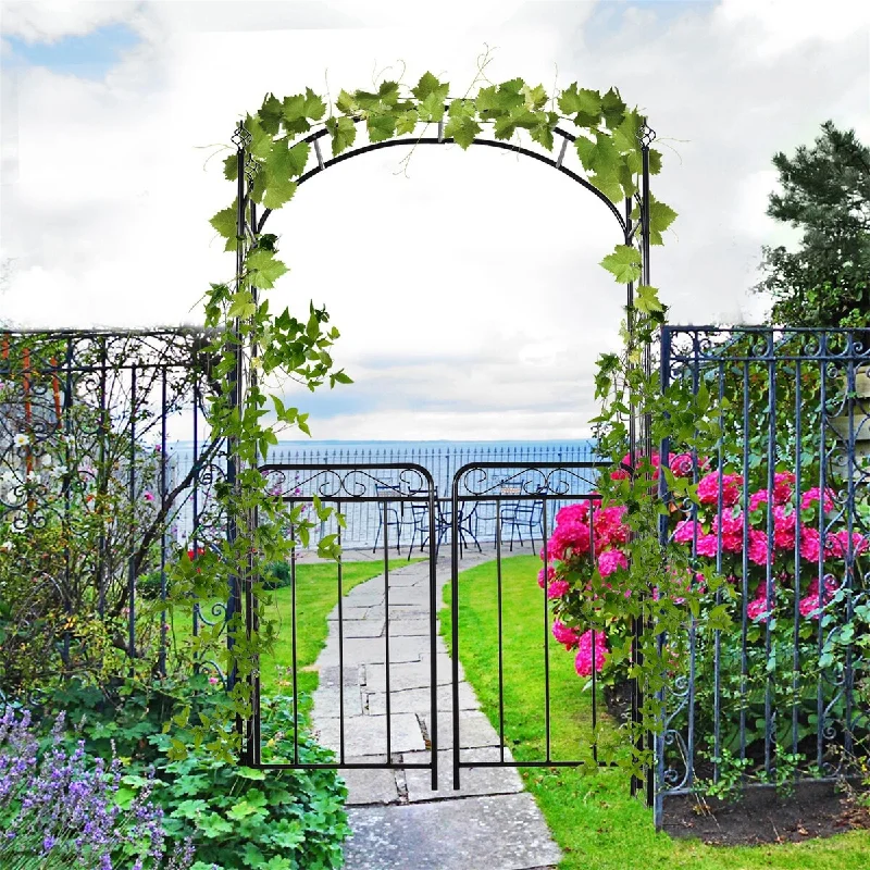 84" Garden Arch Arbor with Gate