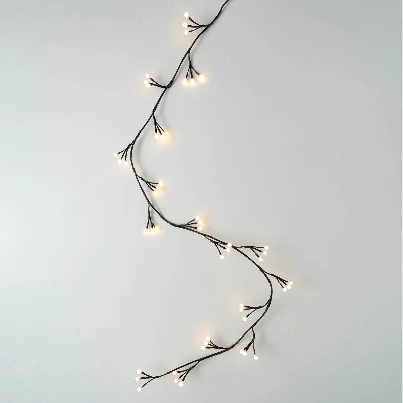 84"L Sullivans Christmas Cluster Lighted Garland, Brown