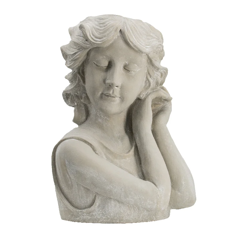 A&B Home Posing Girl Polyresin Planter