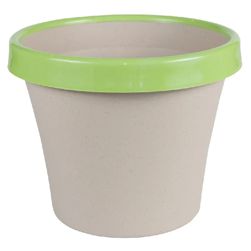 Bloem Terra Taupe and Honey Dew Two-tone 12-inch Planter Saucer