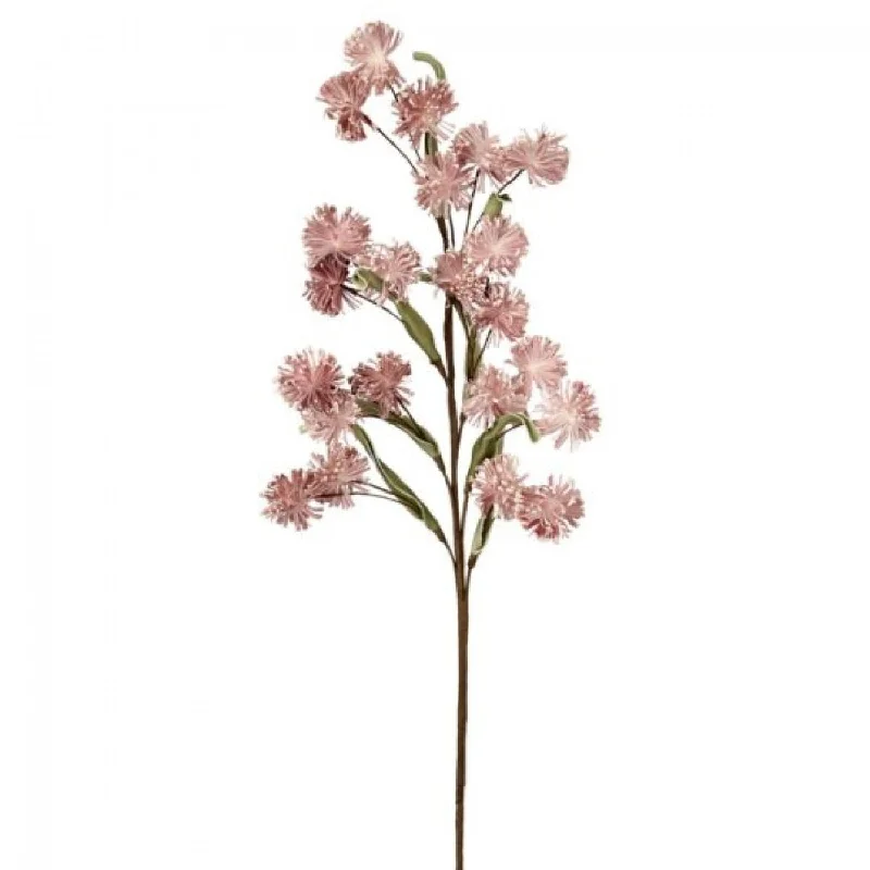 Dusty Rose Mini Pom Pom Spray Artificial Flower