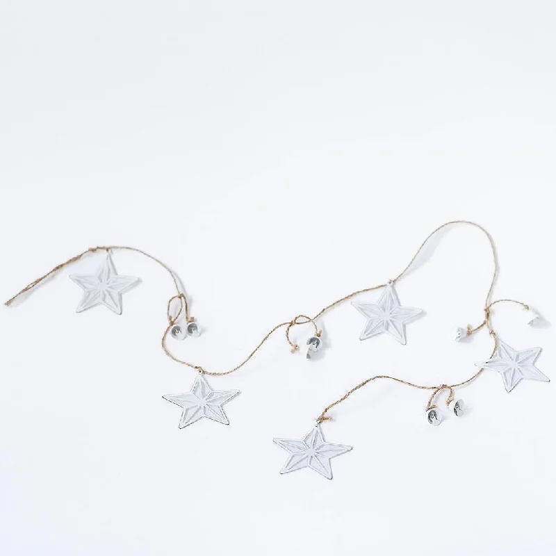 Metal Stars And Bells On A String Garland - Multi