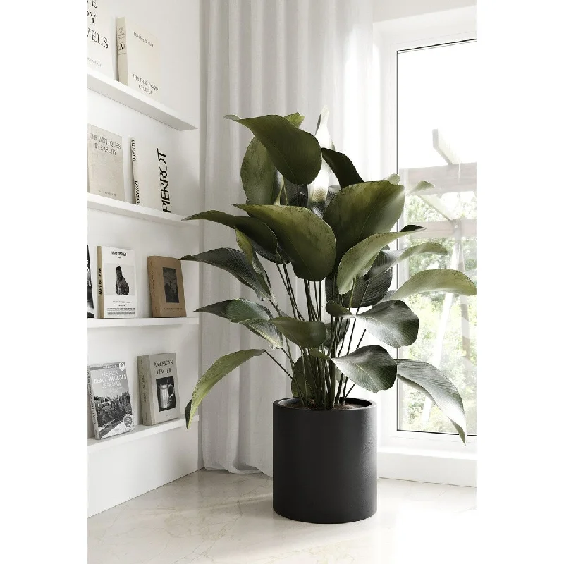 Modrest Hedley Modern Black Concrete Planter