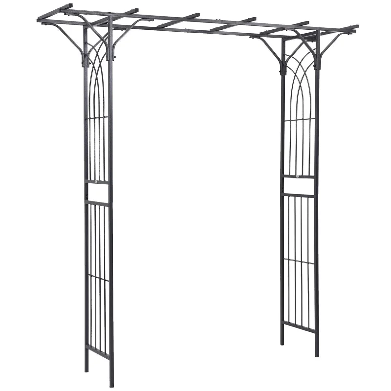 Outsunny Decorative Metal Garden Trellis Arch