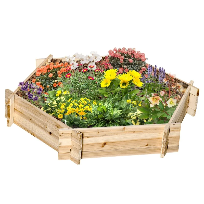 Outsunny Wooden Raised Garden Bed