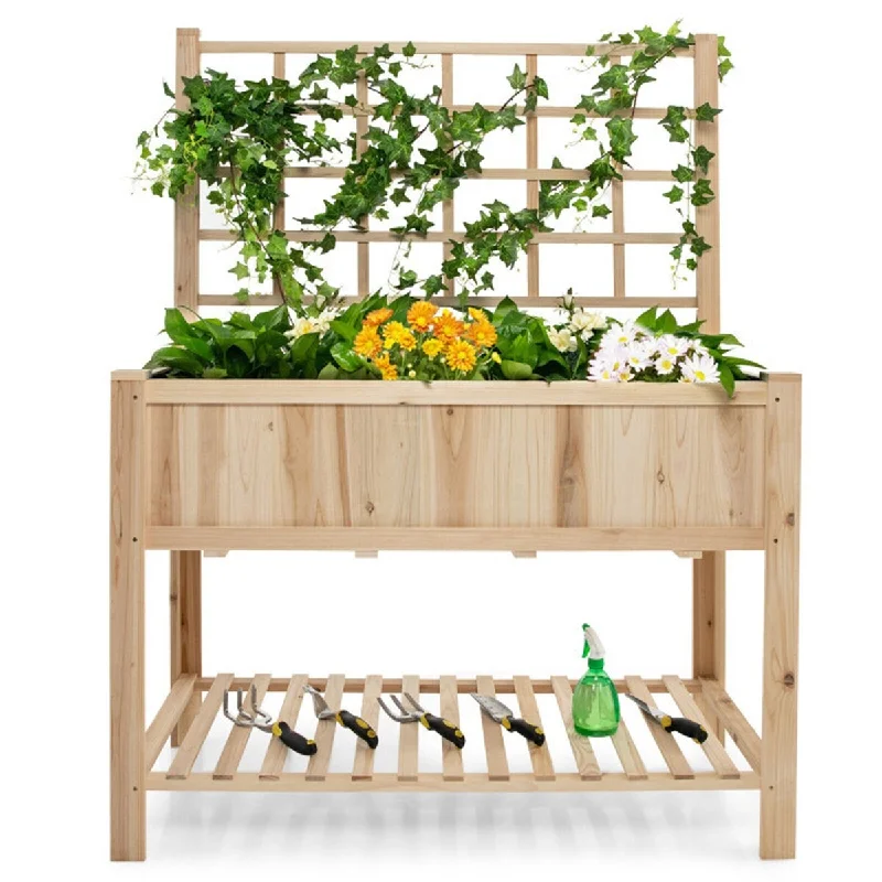 Raised Garden Bed Elevated Wooden Planter Box